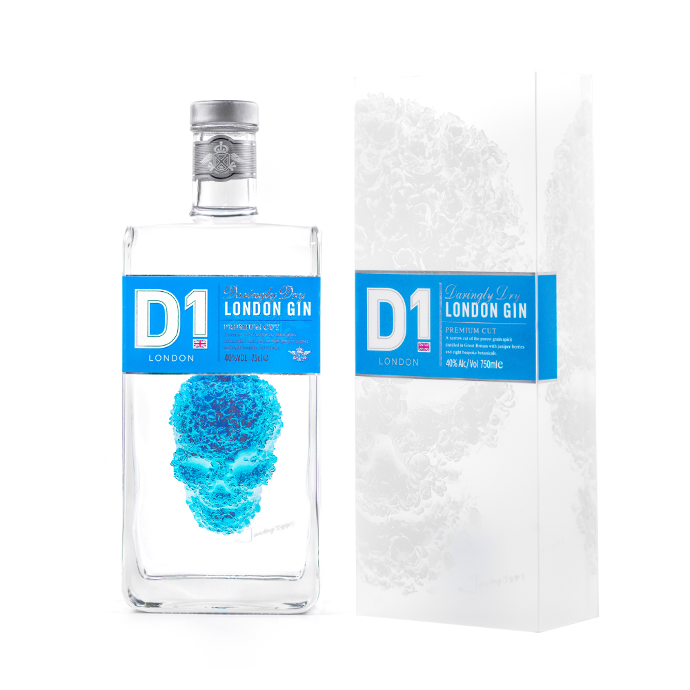 d1 london gin with box