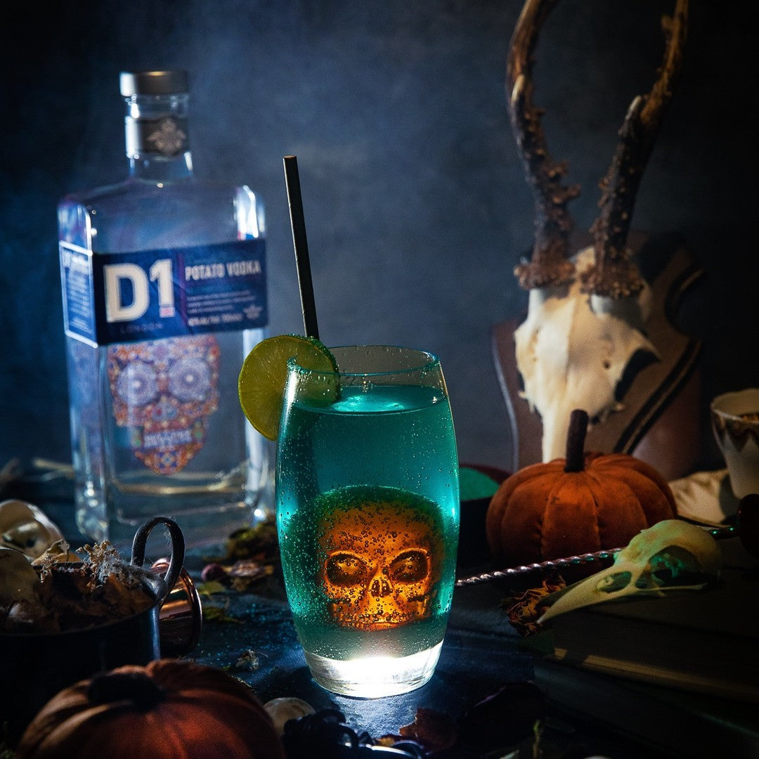 halloween ice cube skull from silicone mould